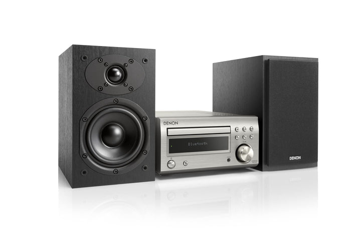 Denon D-M 41 Kompaktes HiFi-System mit 2 x 30 Watt Ausgangsleistung Premium-Silber/Schwarz, Bluetoot