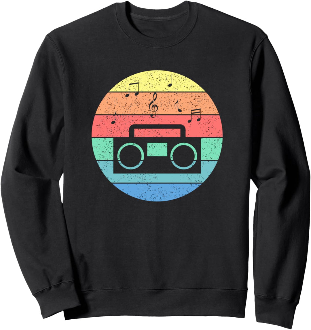 90er Jahre Outfit Damen Herren Kassettenrekorder Mottoparty Sweatshirt