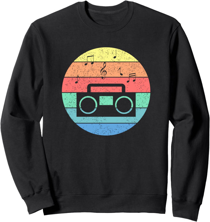90er Jahre Outfit Damen Herren Kassettenrekorder Mottoparty Sweatshirt