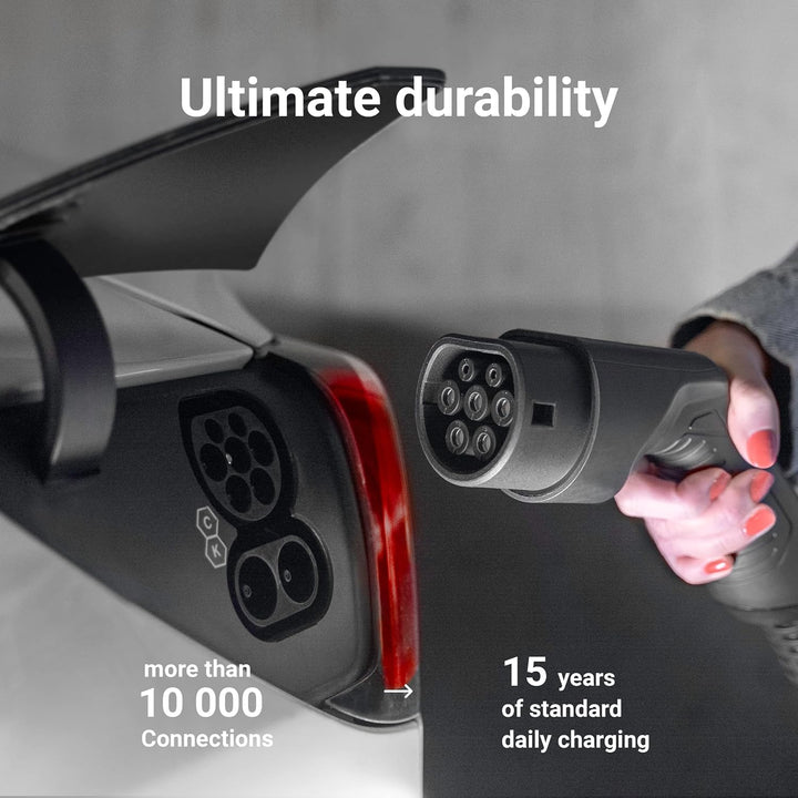 Green Cell GC Typ 2 Ladekabel für EV Elektroautos PHEV | 3.6kW | 16A | 5 Meter | Typ 2 auf Typ 2 | 1