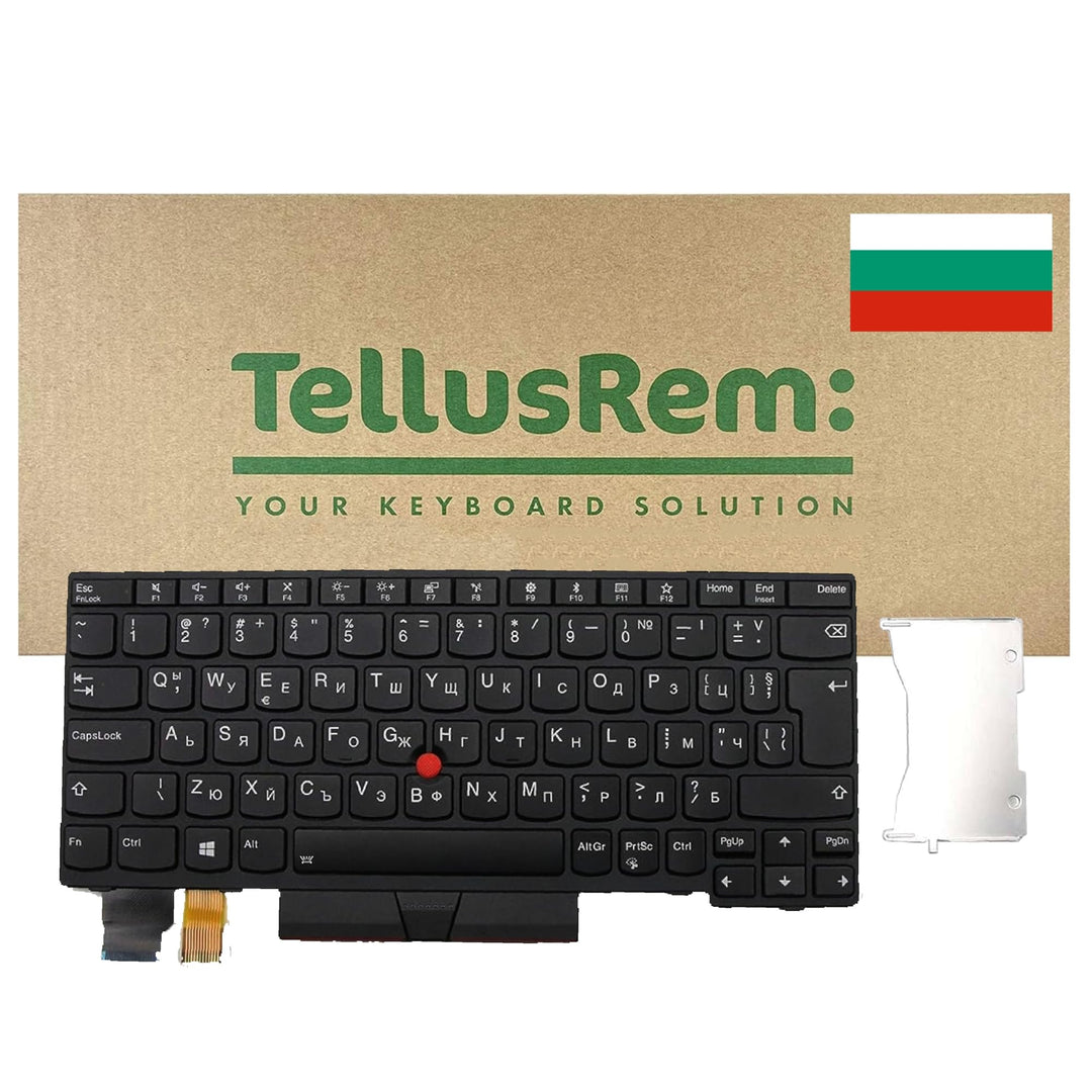 TellusRem ersatztastatur Bulgarisch Hintergrundbeleuchtung für Lenovo Thinkpad X280 X390 X395 Backli