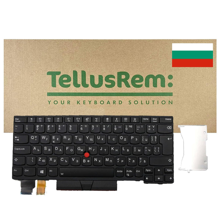 TellusRem ersatztastatur Bulgarisch Hintergrundbeleuchtung für Lenovo Thinkpad X280 X390 X395 Backli