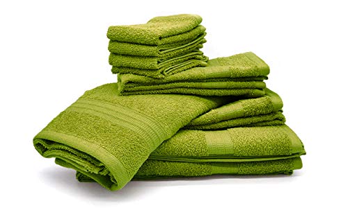 Bassetti Set mit 10 Frottee-Handtüchern (Bambus) Grün, Grün
