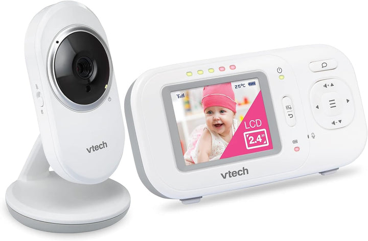 VTech Babyphone mit 2,4-Zoll-Display, Nachtsicht, Zwei-Wege-Kommunikation, Temperatursensor, Geräusc