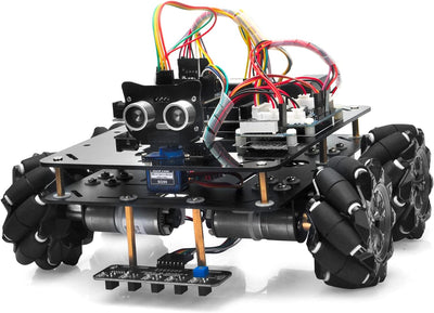 OSOYOO Omni-directinal Mecanum Wheels Robot Car Kit for Arduino | Metal Chassis DC Motor Robotic |ST