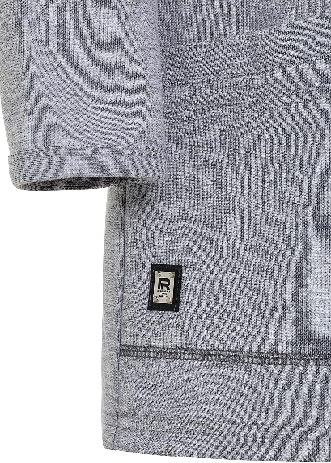 Red Bridge Herren Cardigan Sweater-Jacke Long Cut mit Kapuze M Grau, M Grau