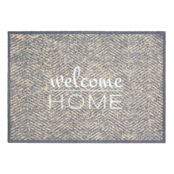 Astra rutschfeste Sauberlaufmatte innen - Fischgrät Welcome Home 50x70 cm - Wohnraum Fussmatte Desig