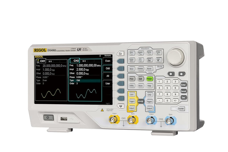 RIGOL DG4062 Function-Arbitrary -Waveform Generator, 60MHz, 500MSa/s, 2 Kanal, 115dBc/Hz Phasenrausc