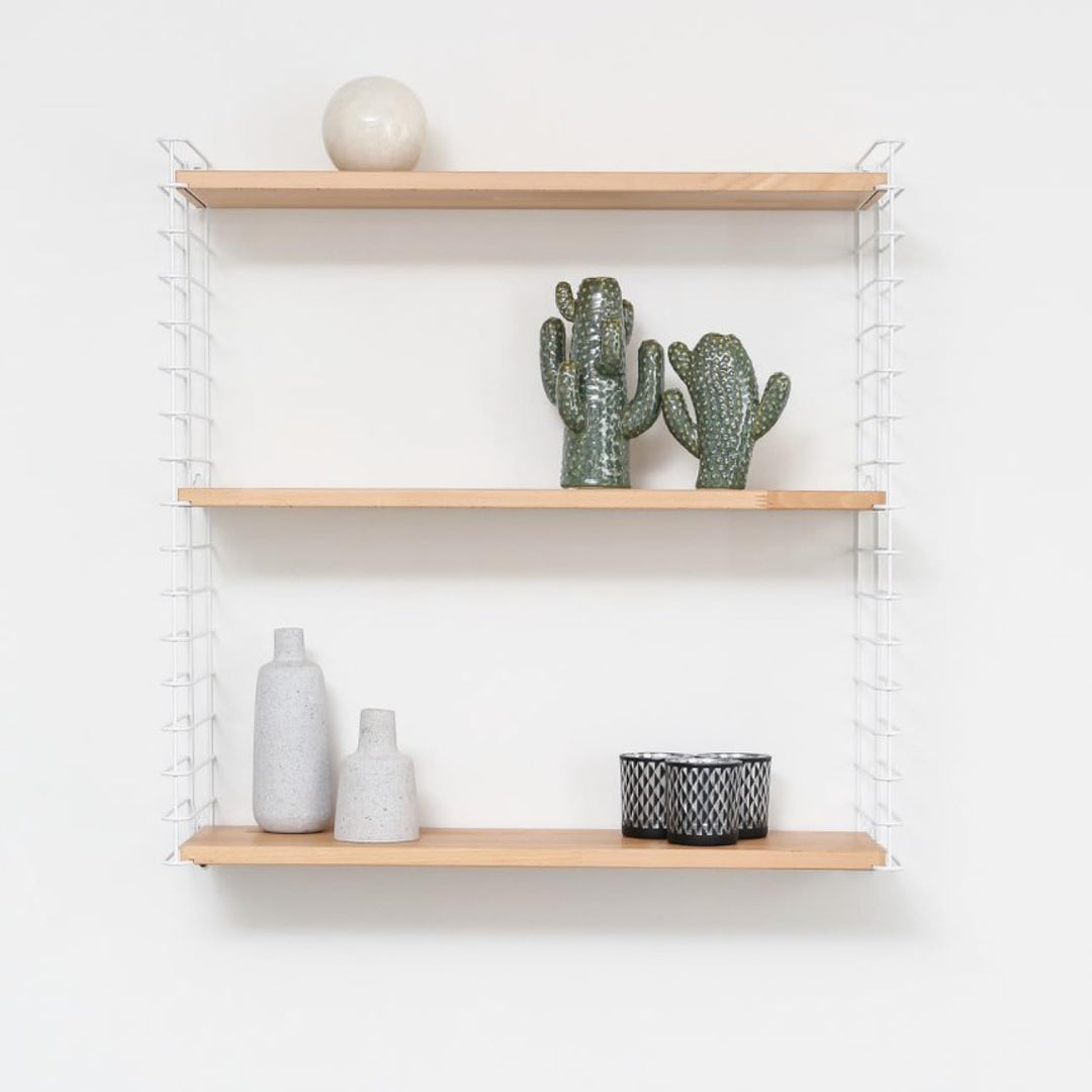 Tomado Zeitloses und modulares Wandregal, holz, Wood/White, 70x21x68 cm, Wood/White