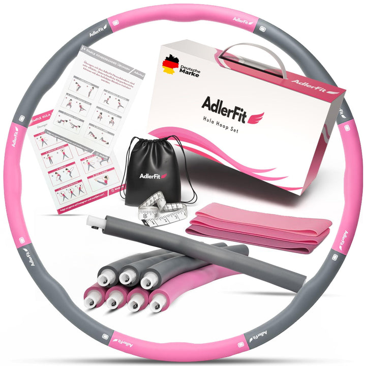 Hula Hoop Reifen Erwachsene und Kinder zum Abnehmen 1,2kg - bis 100cm Durchmesser - Hullahub für Anf