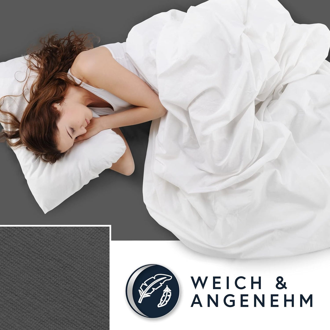 MOON-Luxury Spannbettlaken Spannbetttuch Jersey Stretch 230g/m² für Wasserbetten, Boxspringbetten un