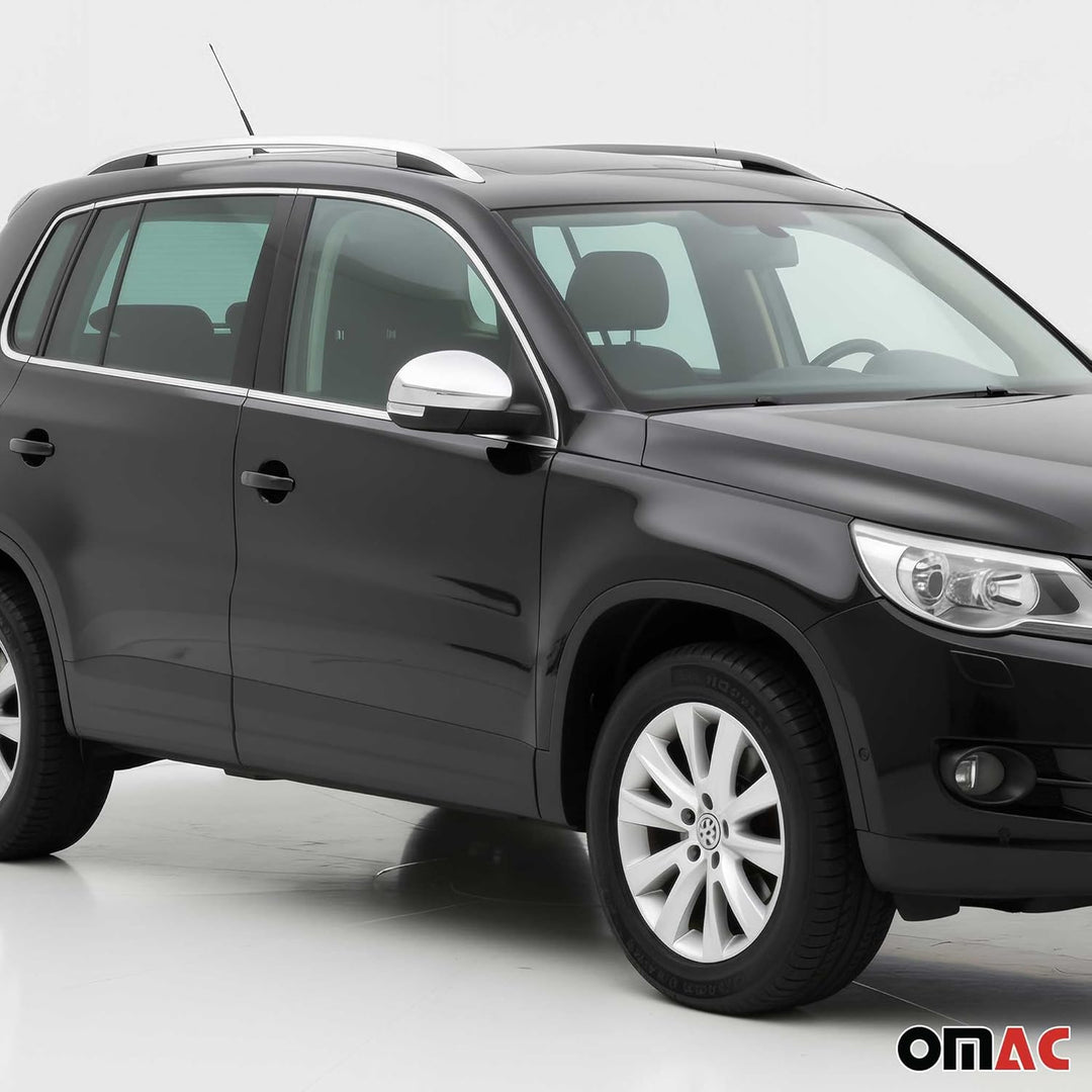Spiegelkappen Spiegelabdeckung für Tiguan 2007-2016 2 tlg Spiegelblenden aus Edelstahl Chrom