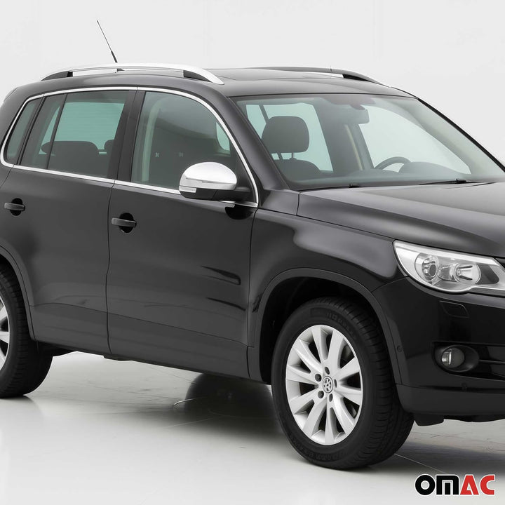 Spiegelkappen Spiegelabdeckung für Tiguan 2007-2016 2 tlg Spiegelblenden aus Edelstahl Chrom