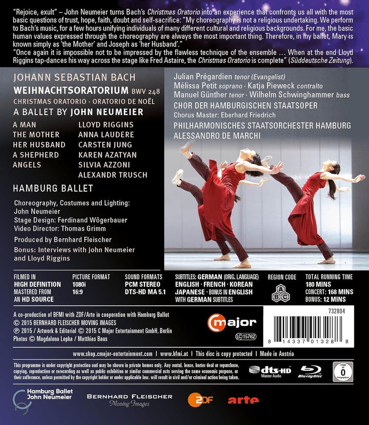 Bach: Weihnachtsoratorium (Ballett von John Neumeier), Blu-ray