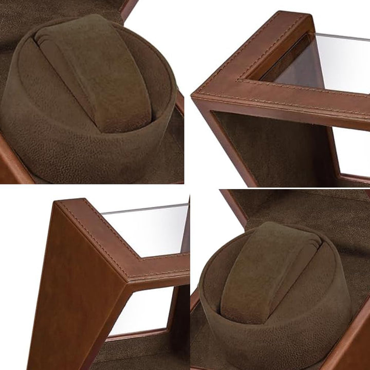 Automatische Uhrenbeweger Box,luxuriöser Single Uhrenbeweger,Uhrengehäuse mit leisem Mabuchi Motor,B