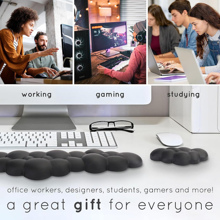 Create-ables Qloud Cloud Handballenauflage für Tastaturen, Keyboard-Handgelenkauflage, Wolken-Design