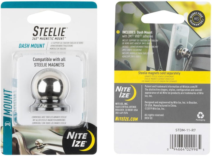 Nite Ize Ize STDM-11-R7 NI-STDM-11-R7 Steelie Kugelhalterung Handy-Kfz-Halterung Magnetbefestigung,
