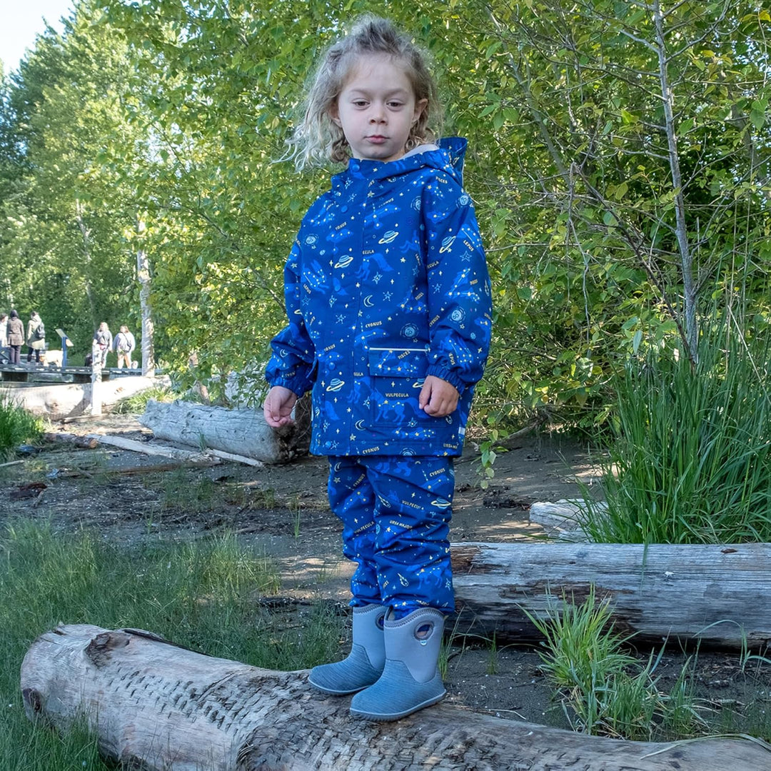 Jan &amp; Jul Wasserdichte Winter-Stiefel für Kinder mit Fleece Gefüttert 21 EU Grau Birke, 21 EU Grau B