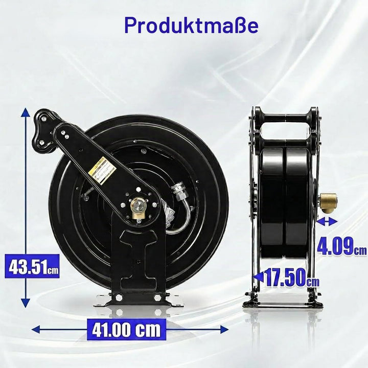 40.64 cm(16-Zoll)-Hochdruckreiniger-Schlauchaufroller mit automatischem Aufrollmechanismus, 15M (50