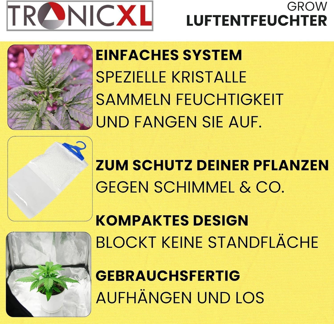 TronicXL Luftentfeuchter für Growbox Grow Grown Grow Zelt Schrank Zubehör Luft Entfeuchter (3), 3