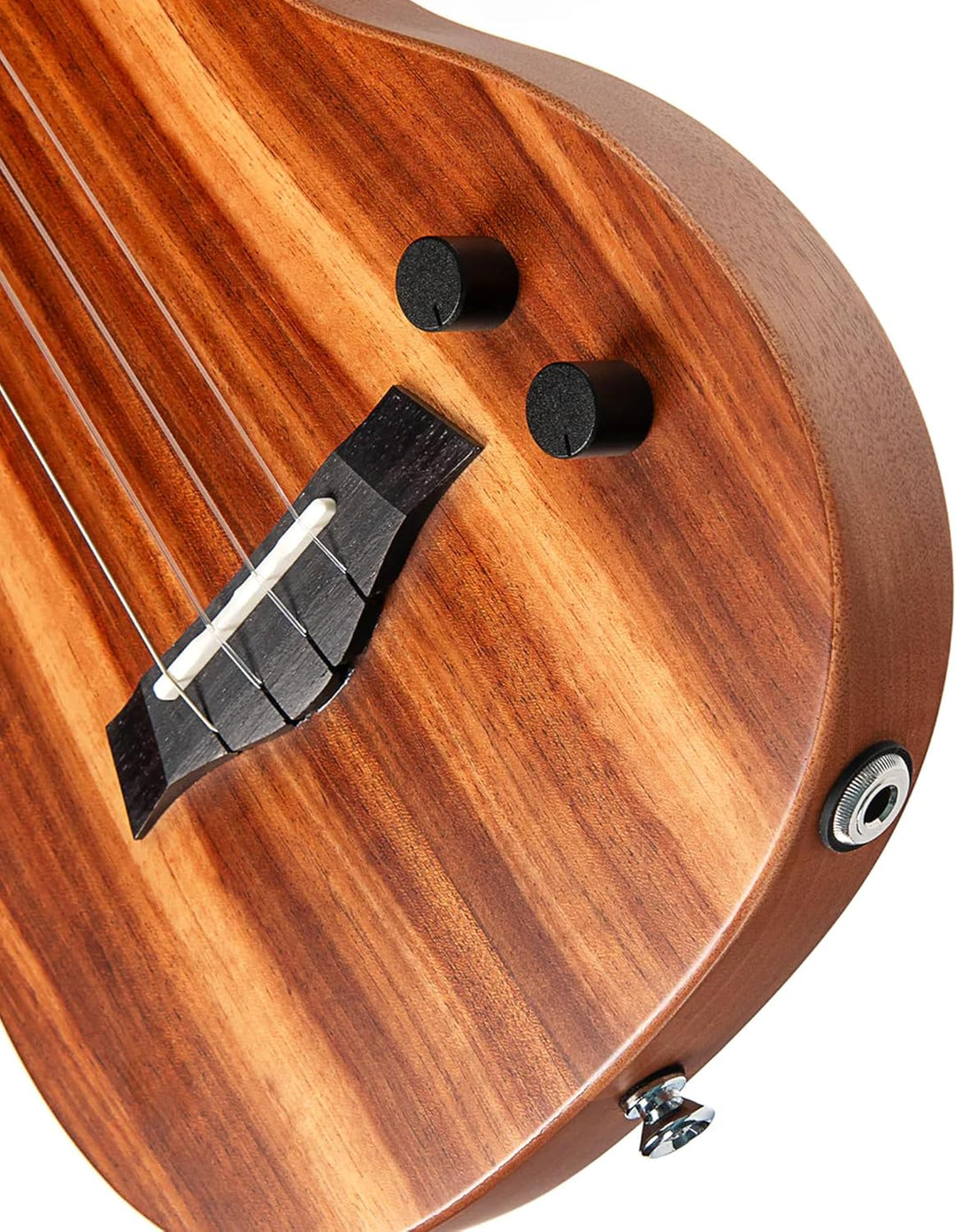 Kala KA SB ACA T - Solid Body Electric Flame Acacia Tenor, with Bag