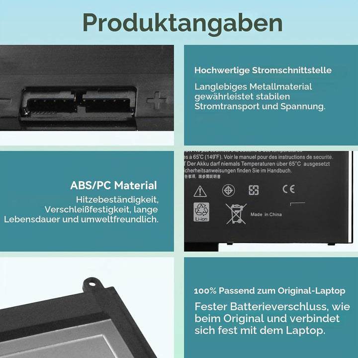 K KYUER 62WH 6MT4T Laptop Akku für Dell Latitude E5470 E5570 E5270 Precision 15 3510 Mobile Workstat