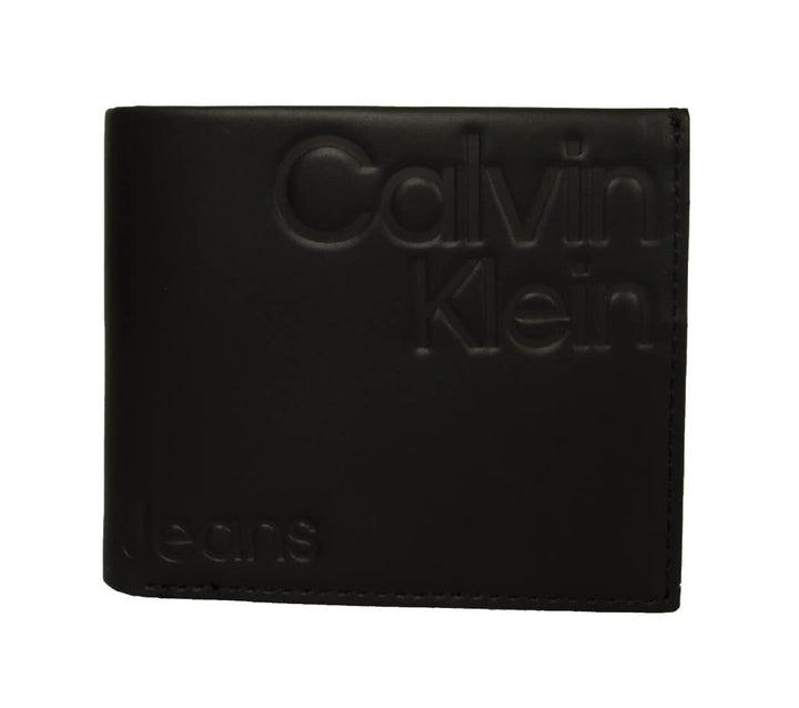 Calvin Klein CKJ Monogram Soft RFID Bifold W/Coin AOP Black
