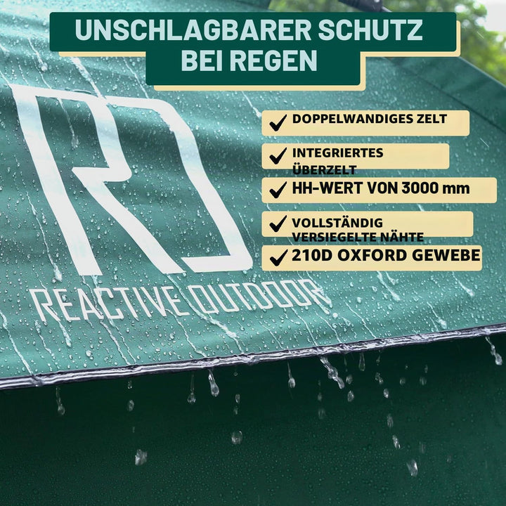 Reactive Outdoor Zelt - 3 Sekunden Zelt - 3 Sekunden Instant Pop Up Zelt - Einfache und schnelle Ein