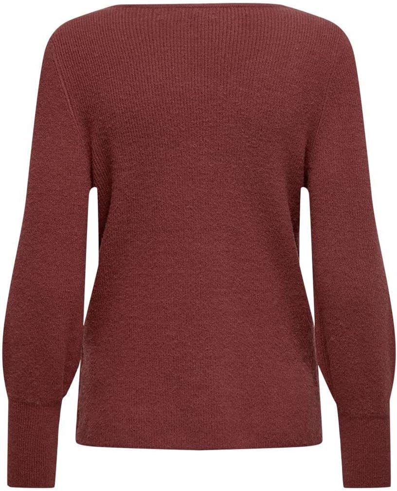 ONLY Female Strickpullover ONLATIA Strickpullover S Mineral Red/Detail:w. Melange, S Mineral Red/Det