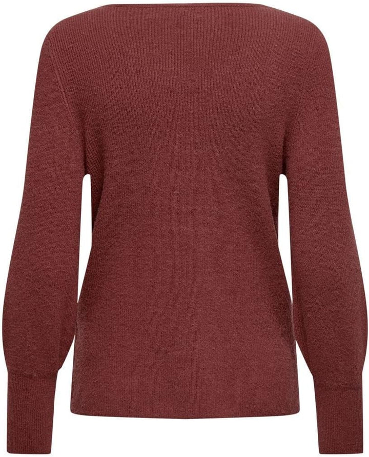 ONLY Female Strickpullover ONLATIA Strickpullover S Mineral Red/Detail:w. Melange, S Mineral Red/Det
