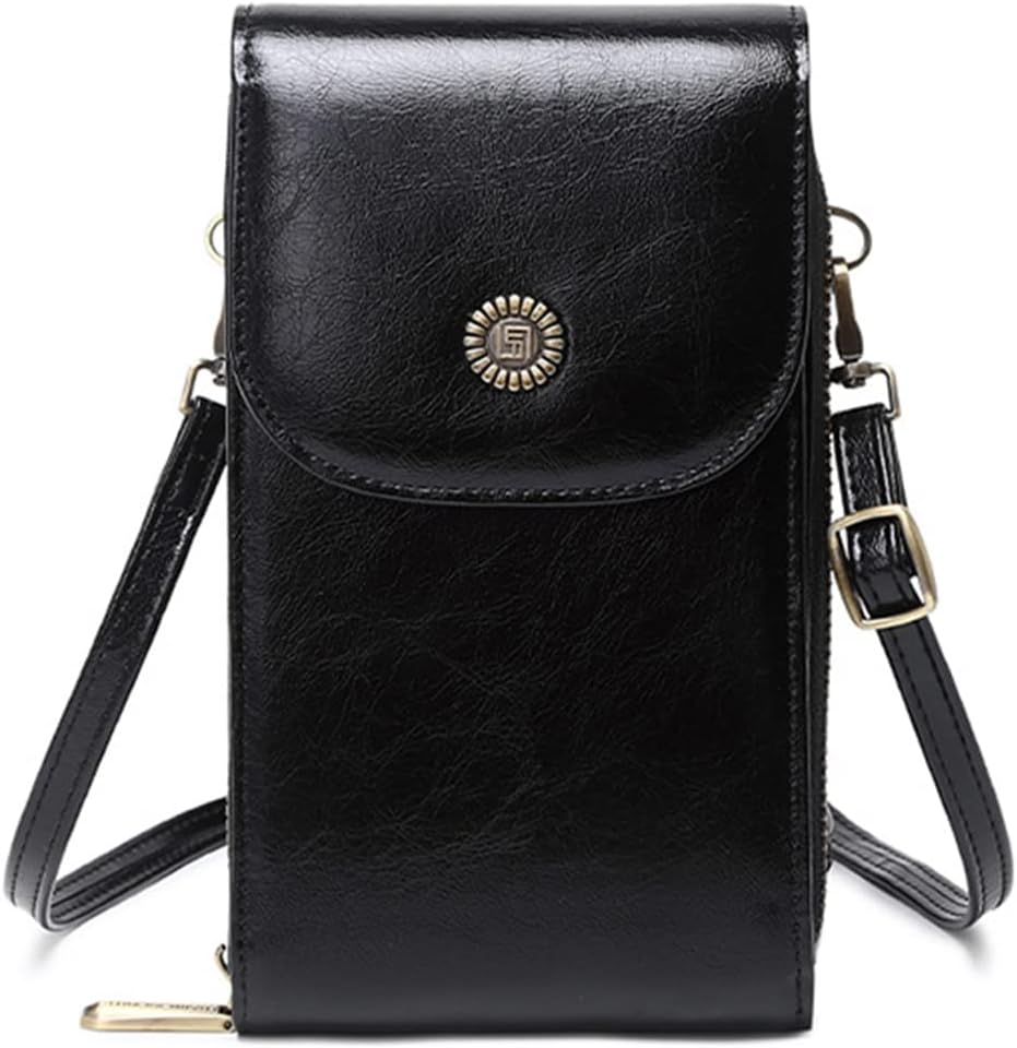 PORRASSO Handy Umhängetasche Damen Mode Handytasche mit RFID Schutz Mädchen Schultertasche PU Wasser