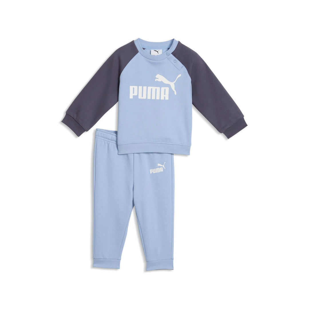 PUMA Unisex Baby Minicats Ess Raglan Crew Set Fl Inf Gestrickte Anzüge 62 Chambray Blue, 62 Chambray