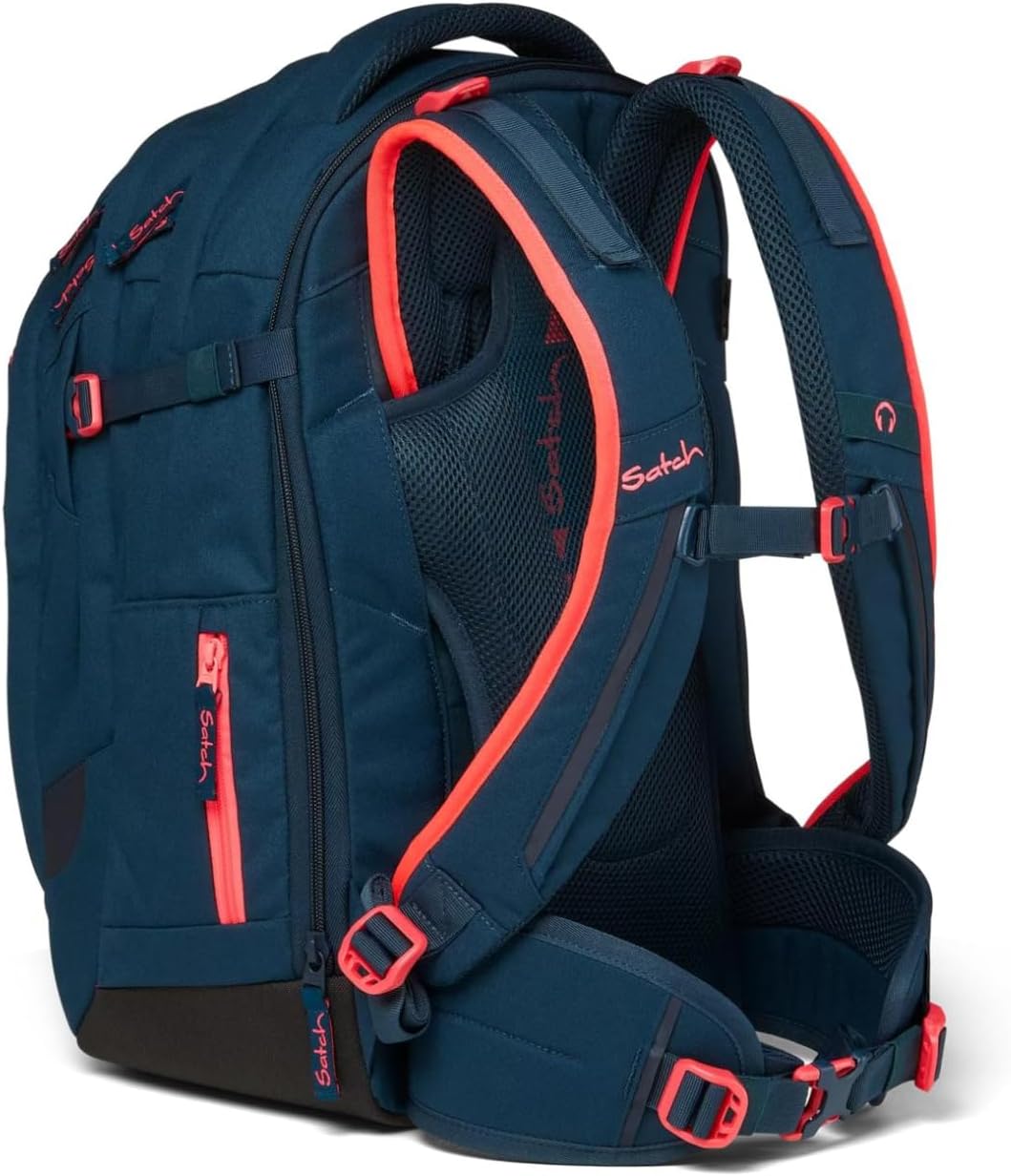 satch match Schulrucksack ergonomisch, erweiterbar auf 35 Liter, extra Fronttasche Pink Phantom - Pe