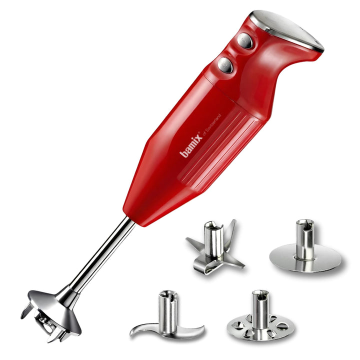 bamix Stabmixer Set M350 MAXX inkl. Multifunktions-, Fleisch-, Gemüsemesser, Quirl, Schlagscheibe au