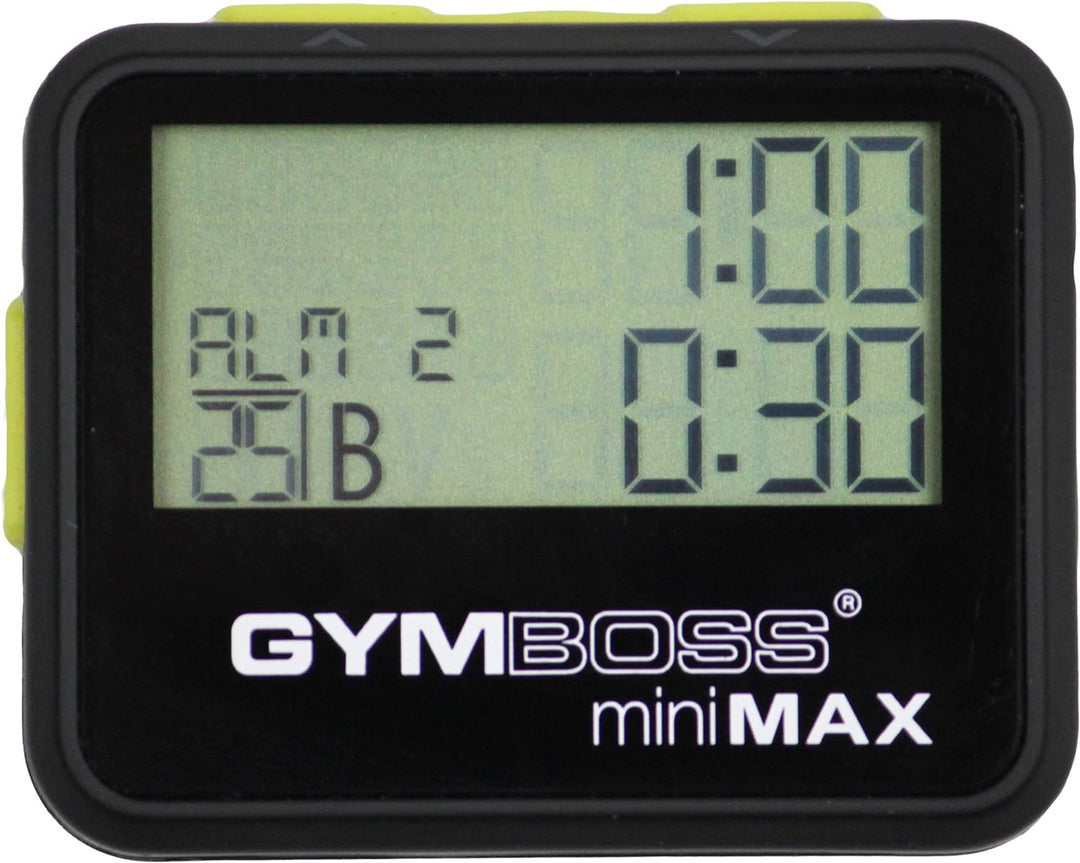 Gymboss Minimax Intervallzeitgeber Und Stoppuhr Schwarz-Gelb Softbeschichtung