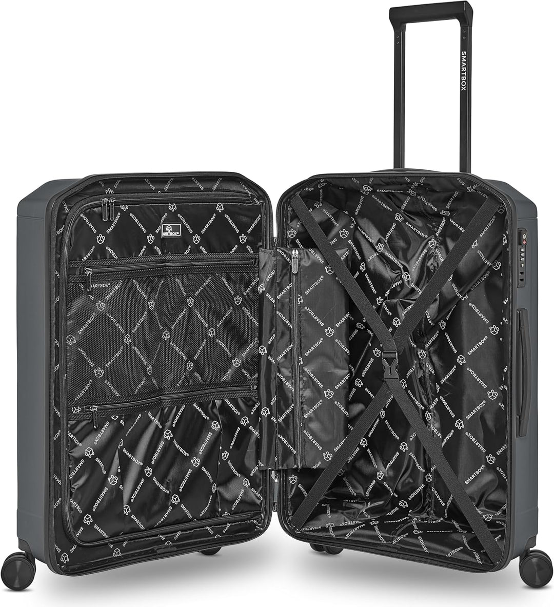 Smartbox Hartschalen Check-in Koffer | Mittelgrosser Trolley 49 x 29 x 66 cm aus hochwertigem, robus