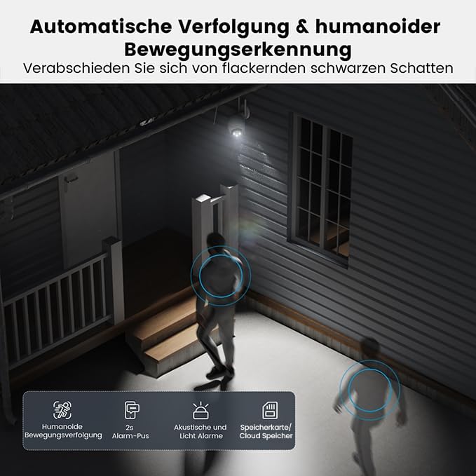 ieGeek 5MP Überwachungskamera Aussen WLAN, PTZ Outdoor IP Kamera überwachung aussen, WLAN Dome Kamer