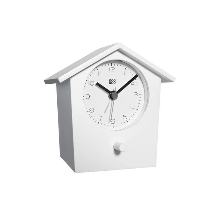 KOOKOO EarlyBird Weiss, Wecker mit Vogelmelodie (Originalaufnahme) oder Dreiklangton, Weiss