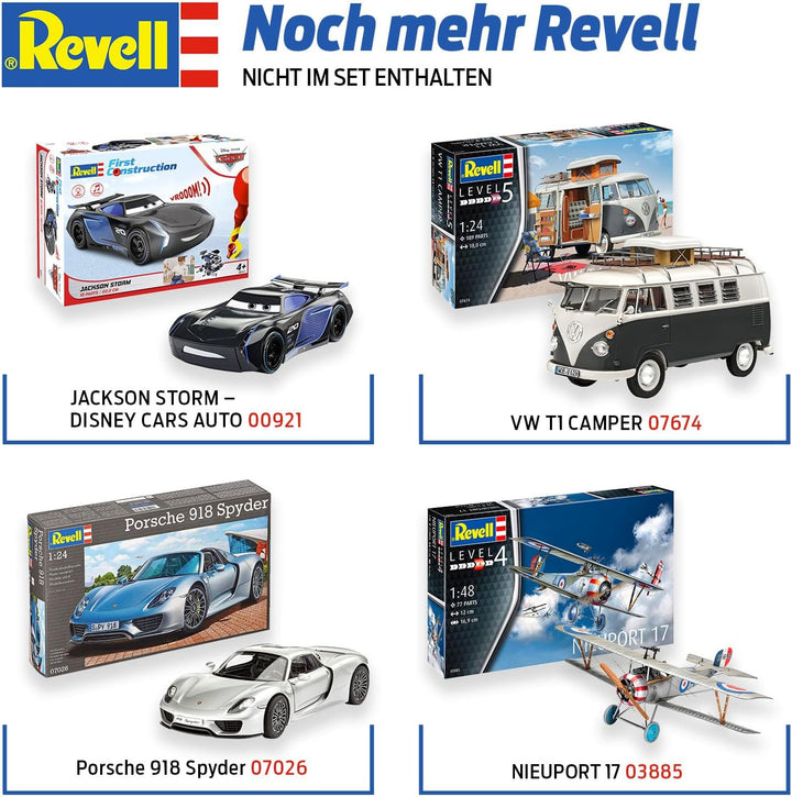 Revell Lightning McQueen Disney Cars Auto mit Licht&Sound, First Construction, Bausatz für Kinder ab