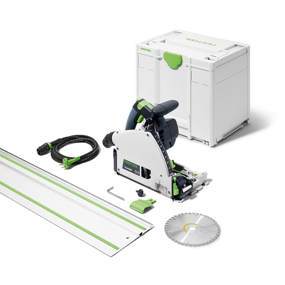 Festool Tauchsäge TS 60 KEBQ-Plus-FS (mit Kreissägeblatt, Sichtfenster, Splitterschutz, Innensechska