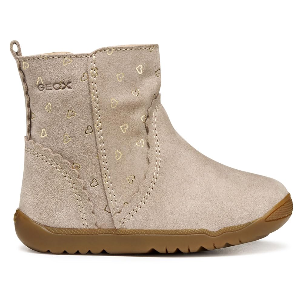 Geox Mädchen B Macchia GirlFirst Walker Shoe 18 EU Beige, 18 EU Beige