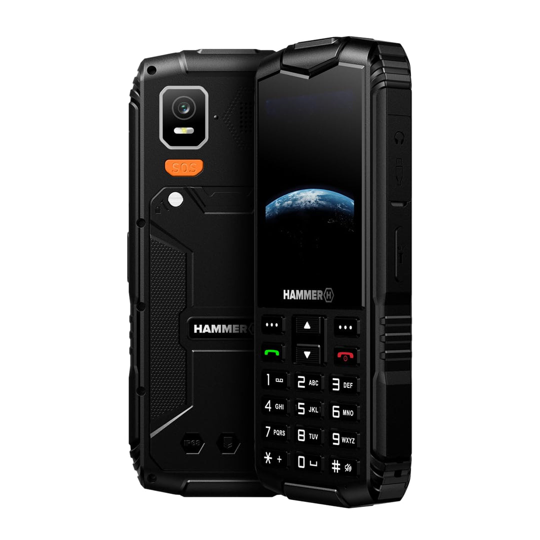 Hammer H Horizon LTE Outdoor Handy ohne Vertrag, 3000mAh Akku, 64 GB, 2,8" IPS Display, grosse Taste