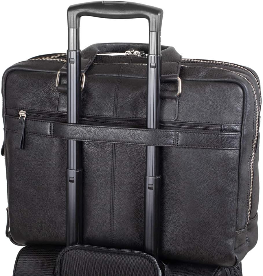 Alassio 47032 - Aktentasche Campo, Laptoptasche für 15 Zoll Notebooks, Umhängetasche aus Echtleder,