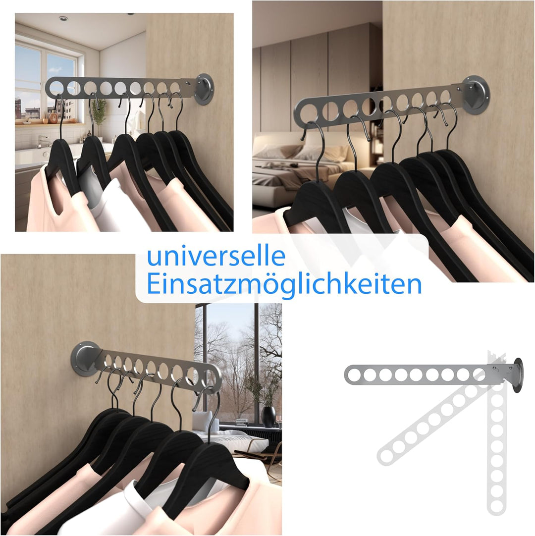 Kleiderlüfter aus Edelstahl Garderobenhaken in 8 Längen auszuwählen (11-Loch), 11-Loch