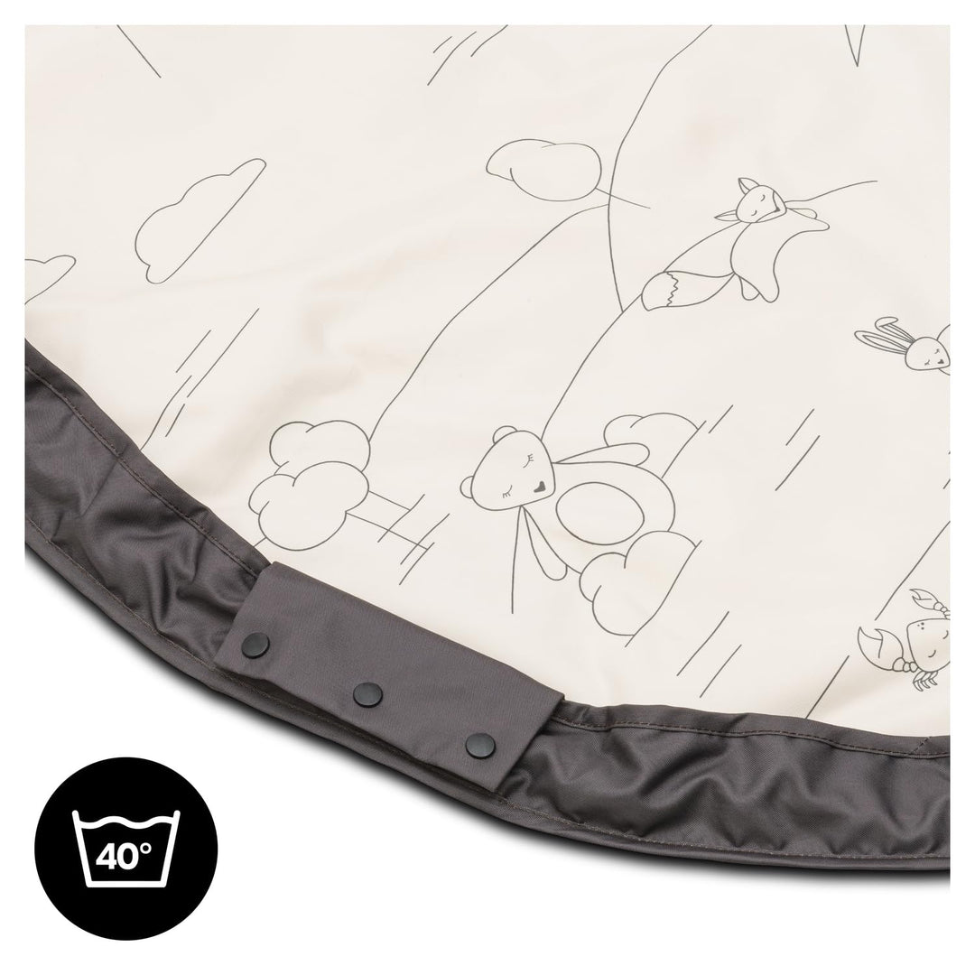 hauck Play N Tidy. Dark Grey – 2in1 Spielmatte & Aufbewahrungstasche für Babys & Kleinkinder, 120 cm
