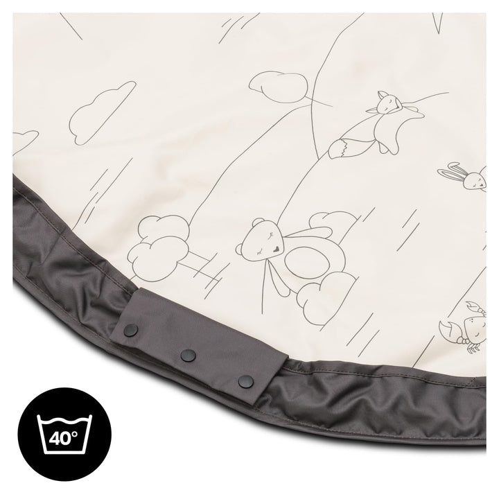 hauck Play N Tidy. Dark Grey – 2in1 Spielmatte & Aufbewahrungstasche für Babys & Kleinkinder, 120 cm