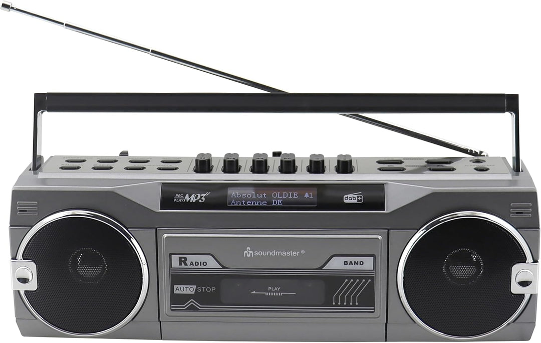 SOUNDMASTER DAB+/FM Retro Radiokassettenrekorder SRR80TI, USB/SD, BT