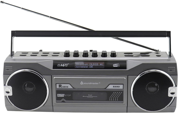 SOUNDMASTER DAB+/FM Retro Radiokassettenrekorder SRR80TI, USB/SD, BT