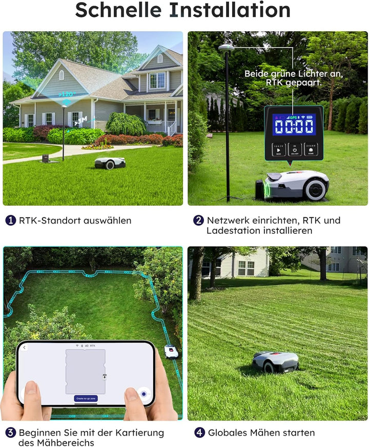 Mähroboter Ohne Begrenzungskabel Rasenmähroboter Roboter - 850㎡ Mähroboter Mit GPS and V-SLAM 3D Vis