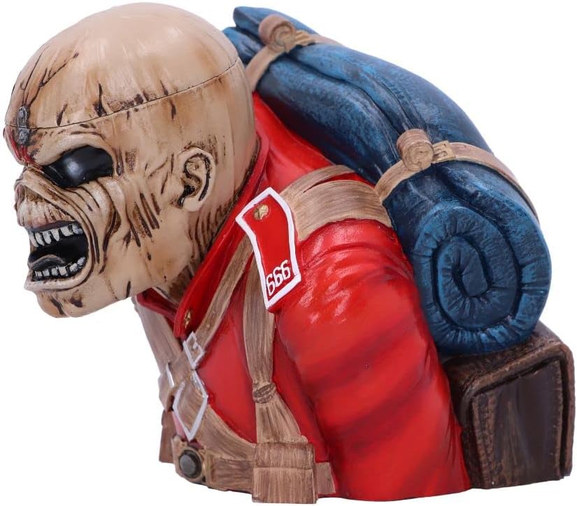 Nemesis Now Offizielles Lizenzprodukt Iron Maiden The Trooper Büste Box (klein), Rot, 12 cm, Harz